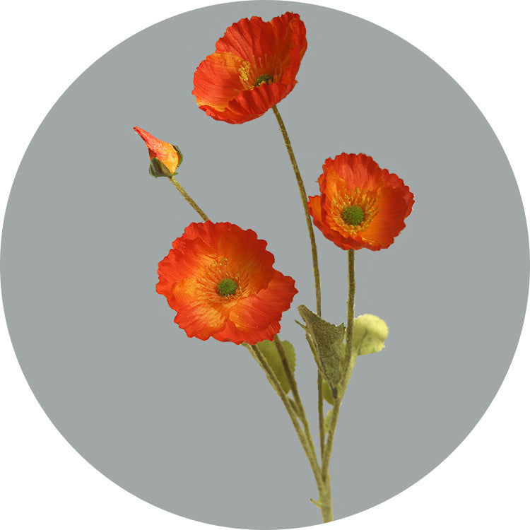 60 cm künstliche Mohnblüten für Gartendekoration