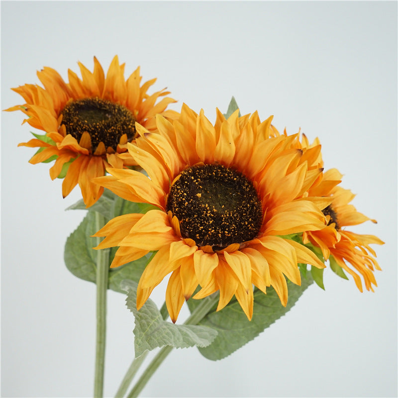 60cm künstliche Sonnenblumen mit realistischem feuchtem Griffgefühl