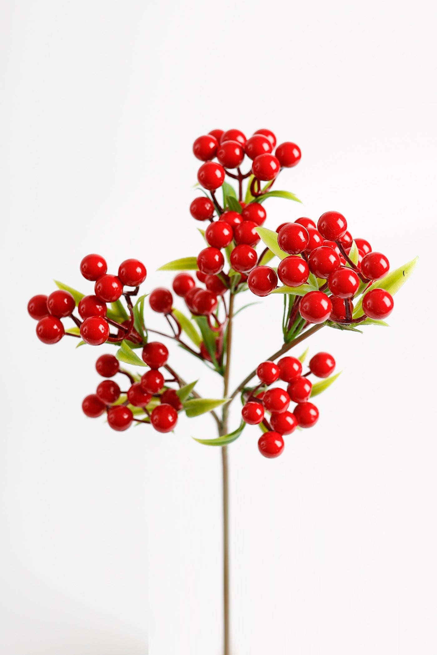 Ilex Zweige künstlich 35 cm, Dekozweige mit Beeren für Vase & Gestecke, Naturgetreue Stechpalme für Weihnachtsdeko, Herbst & ganzjährige Dekoration