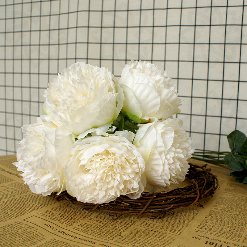 Künstliche Päonien Sträuße 30 cm, 5 Stiele – Seidenblumen für Hochzeit, Event & Tischdeko