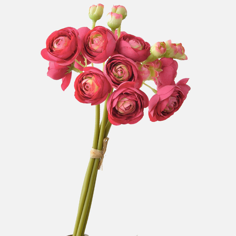 Künstliche Kohlrosen, 6er-Bund, 25 cm Seidenstiele – 17 Farben, für Hochzeit, Deko & DIY