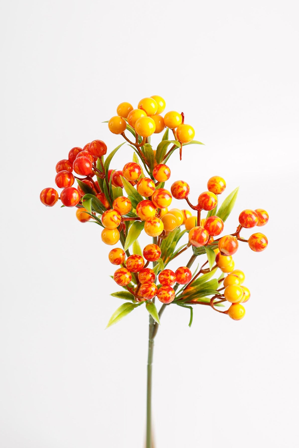 Ilex Zweige künstlich 35 cm, Dekozweige mit Beeren für Vase & Gestecke, Naturgetreue Stechpalme für Weihnachtsdeko, Herbst & ganzjährige Dekoration