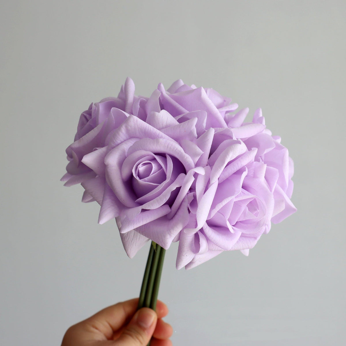 Rosenstrauß 25 cm Real Touch – Täuschend echte Kunstblumen für Tischdeko, Hochzeit & Vase