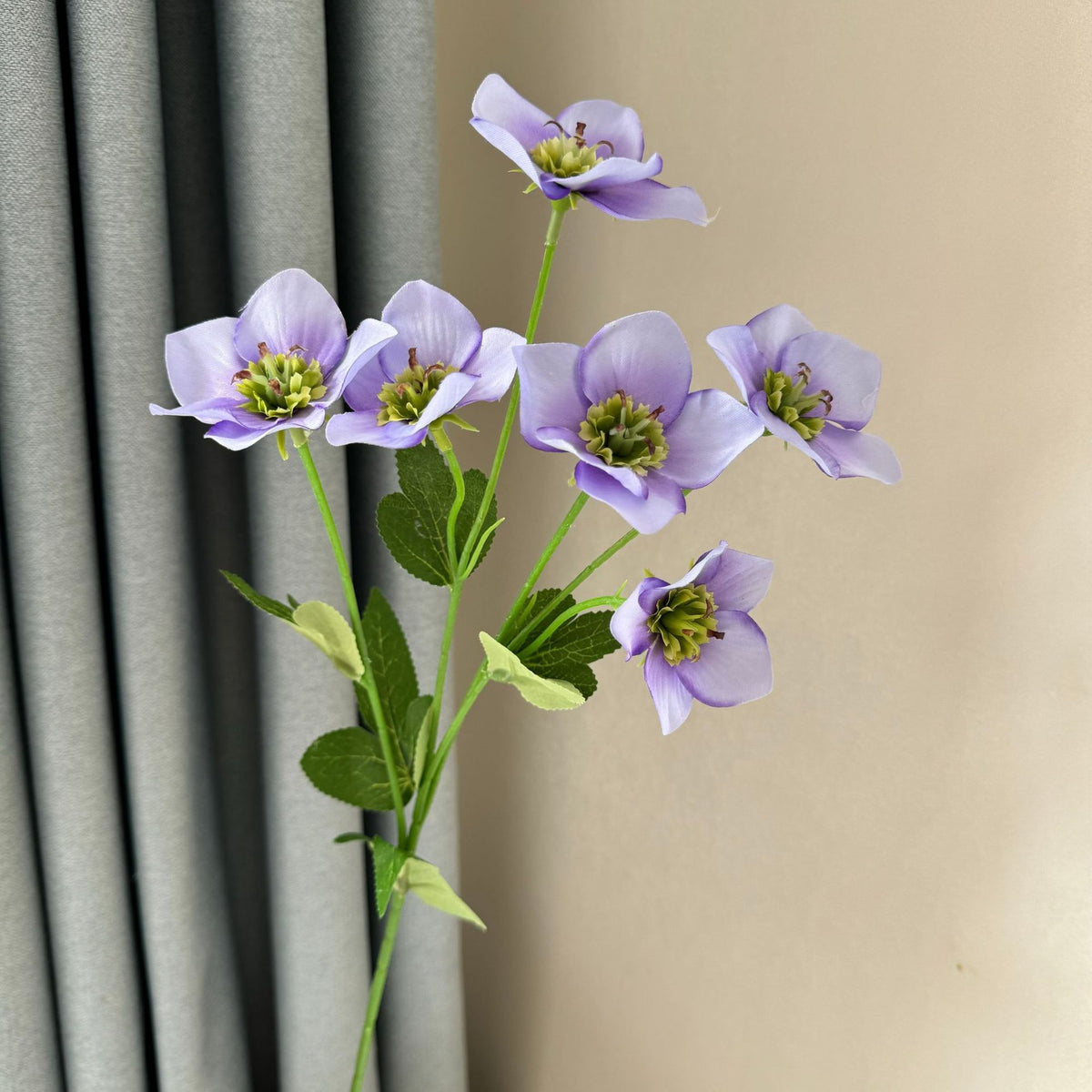 58cm Helleborus Kunstblumen Winterblumen Deko