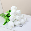 10er Set Real-Touch Tulpen (34 cm) – Latex-Kunstblumen für Hochzeitsstrauß & Home Deko