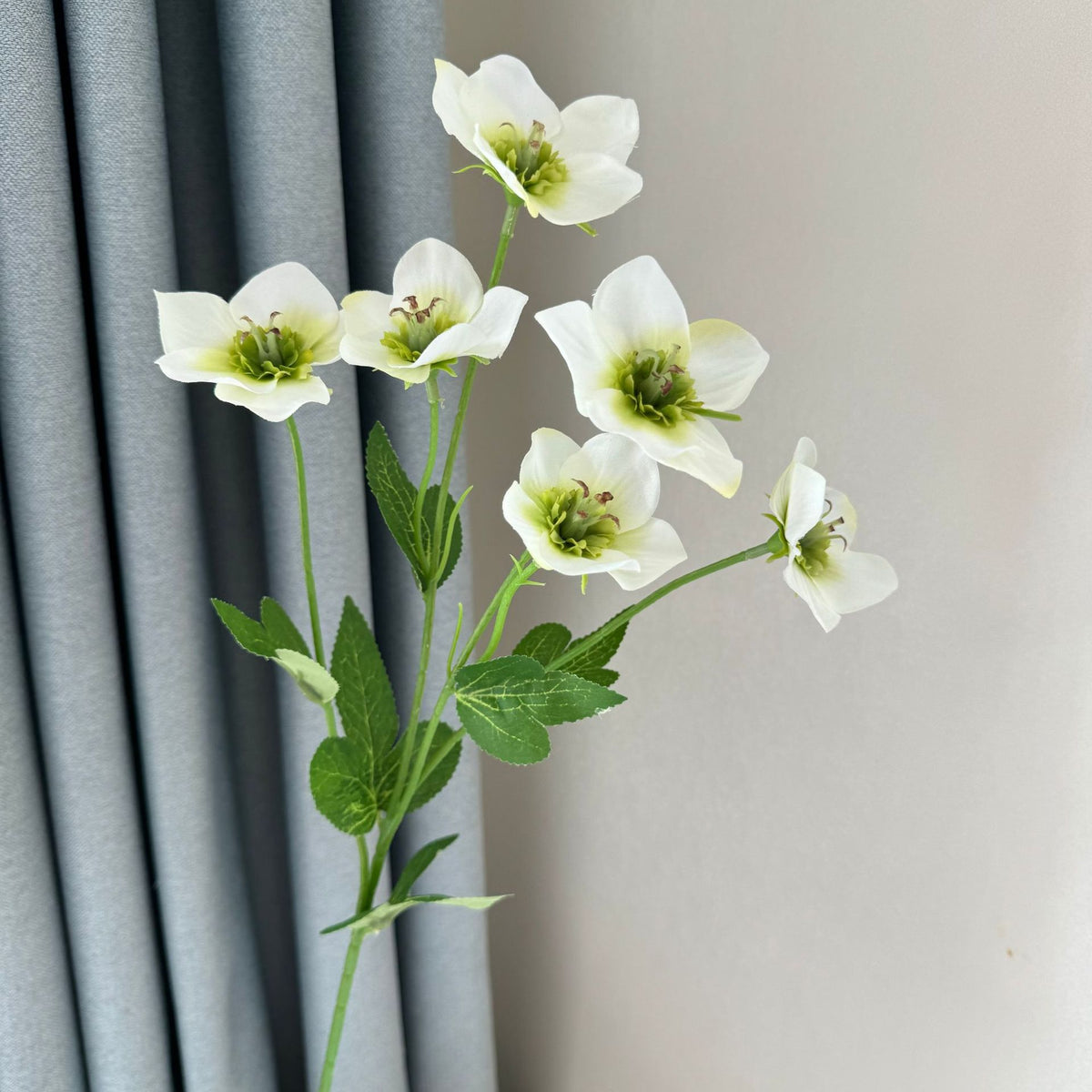 58cm Helleborus Kunstblumen Winterblumen Deko