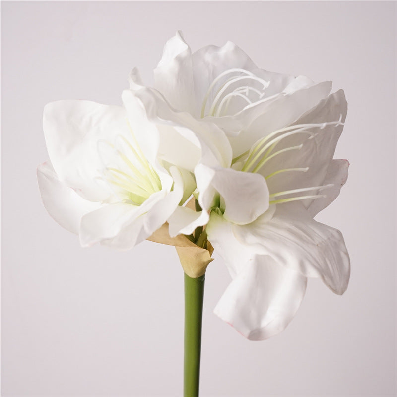 74cm Real Touch Amaryllis - Künstliche Christblume für Hochzeit & Weihnachtsdeko
