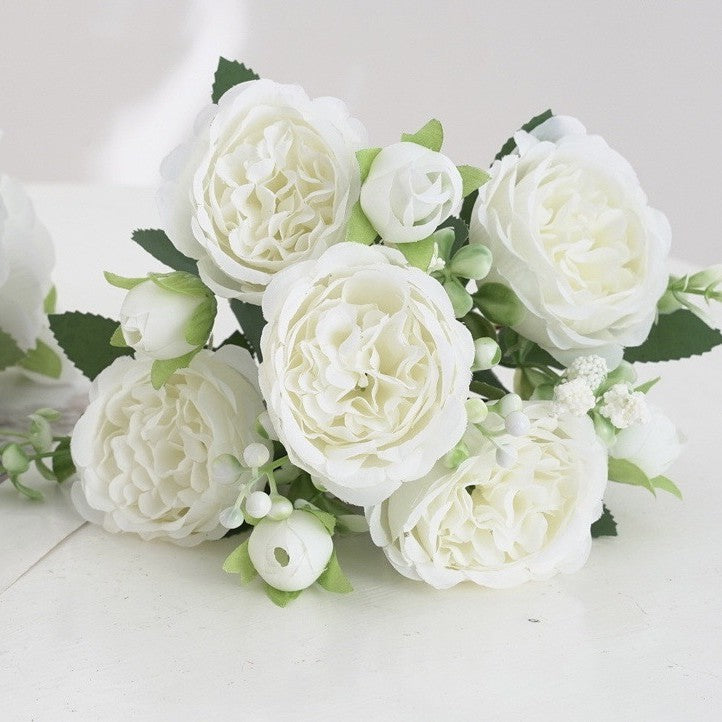 4er-Pack künstliche Pfingstrosen, 32 cm – Tischdekoration für Hochzeiten, Partys und Wohnbereich