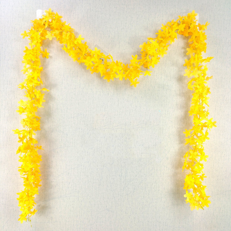 2 Meter langer Flieder Girlande Üppige Girlande aus Seide für Tischdekoration, Hochzeit & Wandschmuck