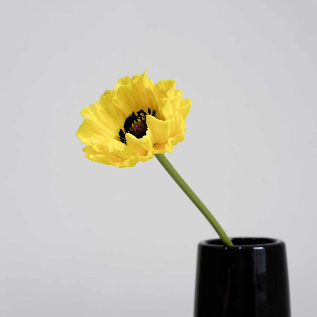12 Stück 34 cm lange künstliche Mohnblumenstängel aus PU – mit echthaftem Touch